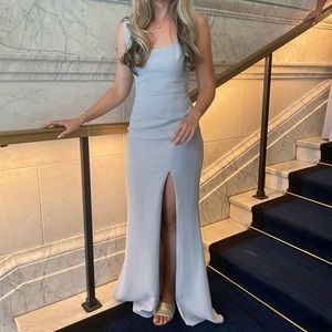 BHLDN formal dress, blue - grey